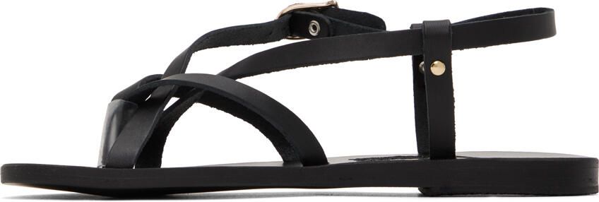 Ancient Greek Sandals Black Semele Sandals - Picture 4