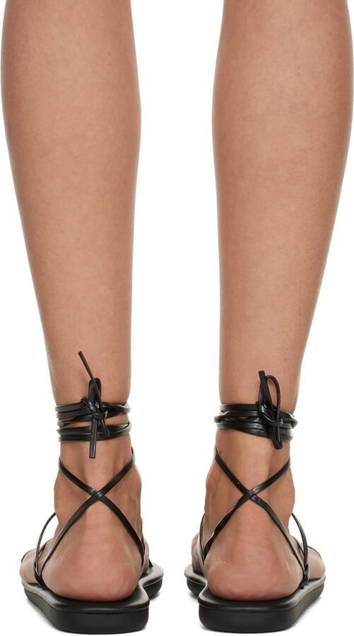 Ancient Greek Sandals Black String Flip Flops - Picture 3