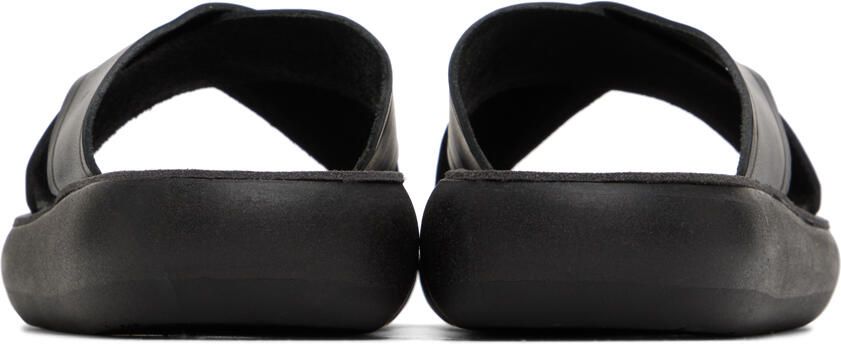 Ancient Greek Sandals Black Thais Comfort Sandals