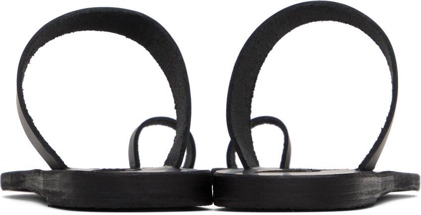Ancient Greek Sandals Black Thalia Sandals