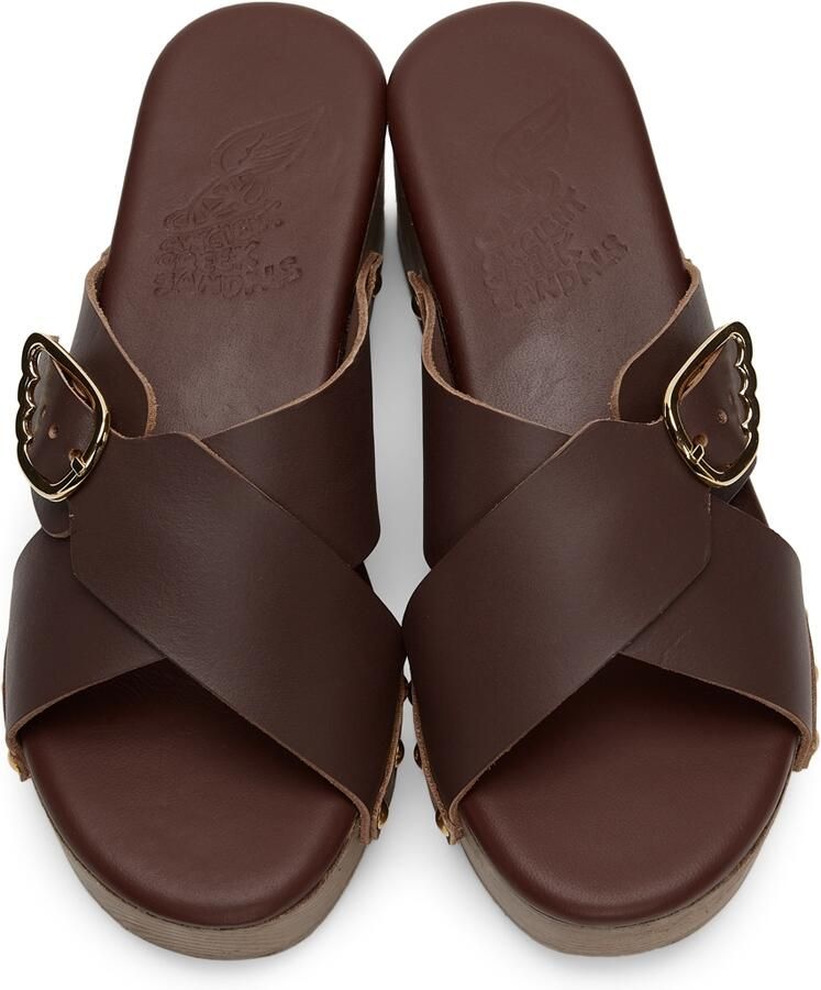 Ancient Greek Sandals Burgundy Marilisa Clog Sandals