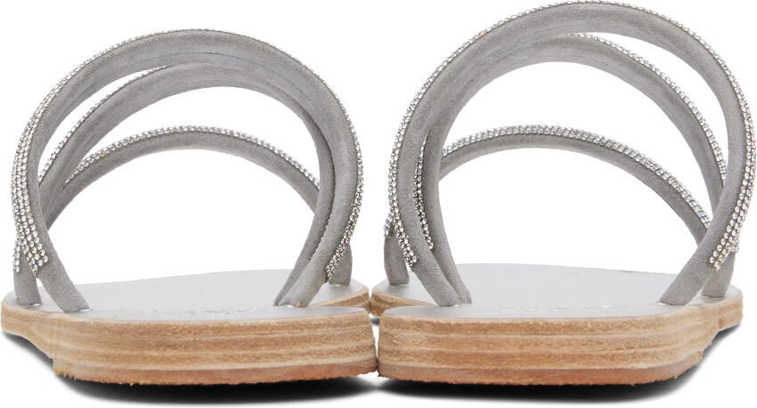 Ancient Greek Sandals Silver Polytimi Diamante Sandals