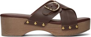 Ancient Greek Sandals Burgundy Marilisa Clog Sandals