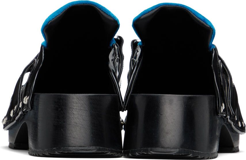 Ancuta Sarca Black & Blue Beetle Clogs