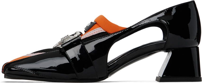 Ancuta Sarca Black & Orange Olga Heels - Picture 3