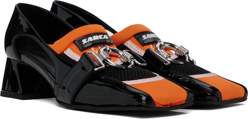 Ancuta Sarca Black & Orange Olga Heels - Picture 2