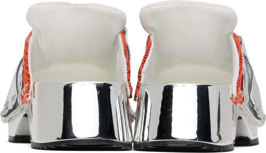 Ancuta Sarca White & Red Beetle Clogs