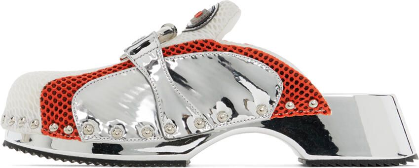 Ancuta Sarca White & Red Beetle Clogs - Picture 3