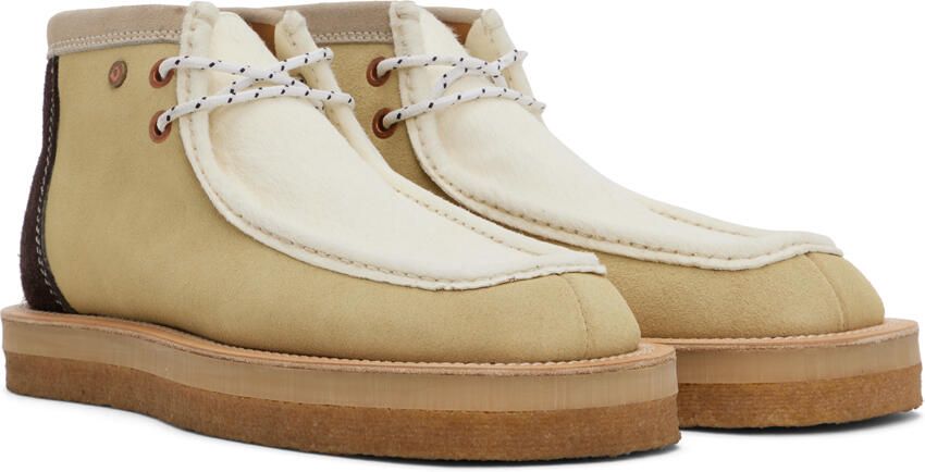 Andersson Bell White & Beige Credose Desert Boots - Picture 2