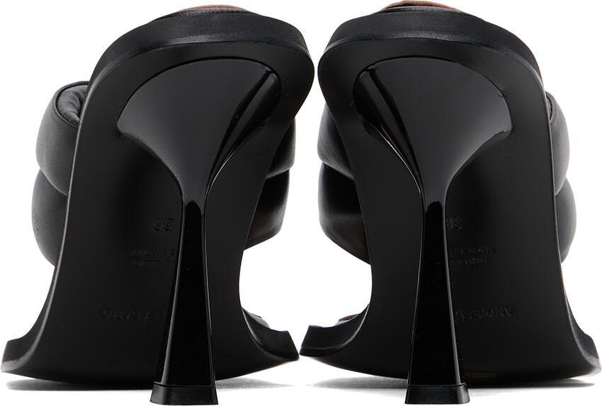 ANDREĀDAMO Black Padded Sandals