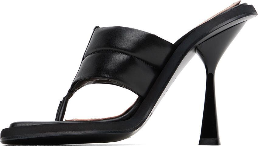 ANDREĀDAMO Black Padded Sandals - Picture 3
