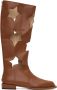 ANDREJ GRONAU SSENSE Exclusive Brown Star Cut Boots - Thumbnail 1