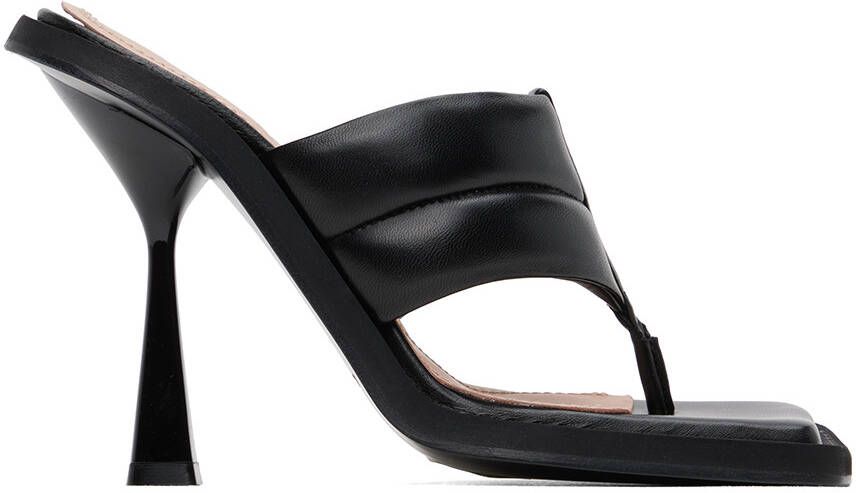 ANDREĀDAMO Black Padded Sandals - Picture 5