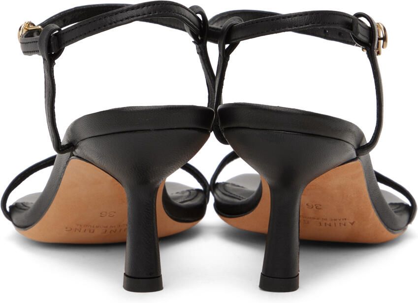 ANINE BING Black Invisible Heeled Sandals - Picture 1