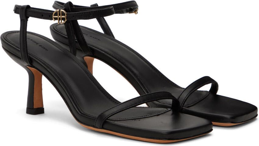 ANINE BING Black Invisible Heeled Sandals - Picture 2