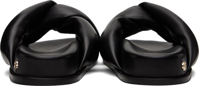ANINE BING Kiva twisted-knot slides Black