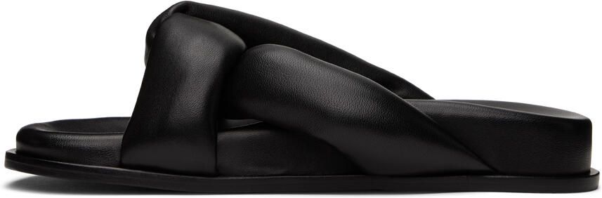 ANINE BING Kiva twisted-knot slides Black - Picture 4