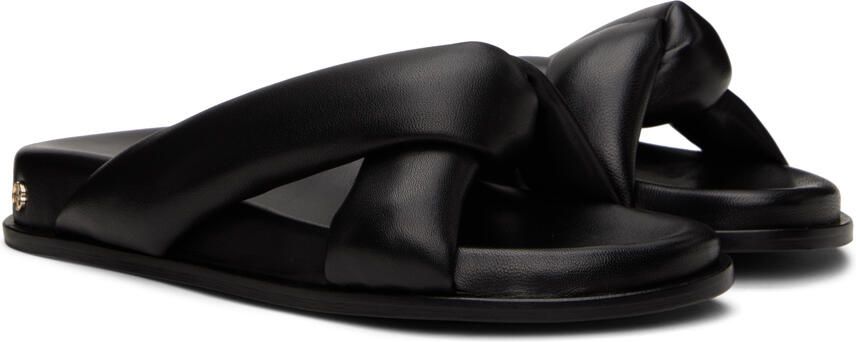 ANINE BING Kiva twisted-knot slides Black - Picture 2