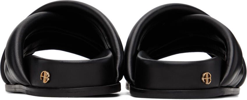 ANINE BING Black Lizzie Slides - Picture 2