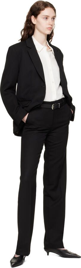 ANINE BING Rae 38mm leather slingback pumps Black - Picture 3