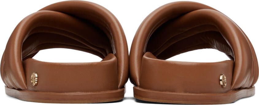 ANINE BING Brown Lizzie Slides - Picture 2