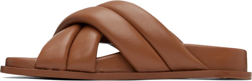 ANINE BING Brown Lizzie Slides - Picture 3