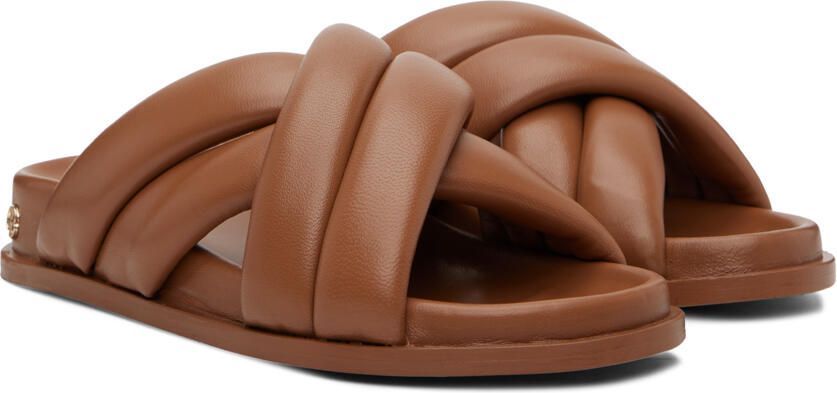 ANINE BING Brown Lizzie Slides