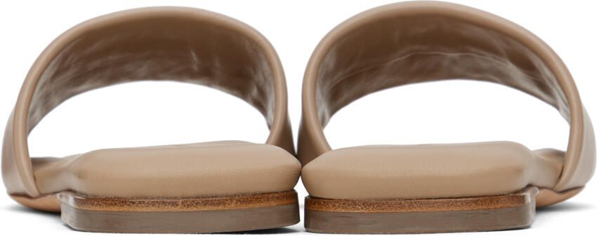 ANINE BING Ria open-toe leather slides Neutrals - Picture 5