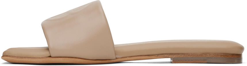 ANINE BING Ria open-toe leather slides Neutrals - Picture 4