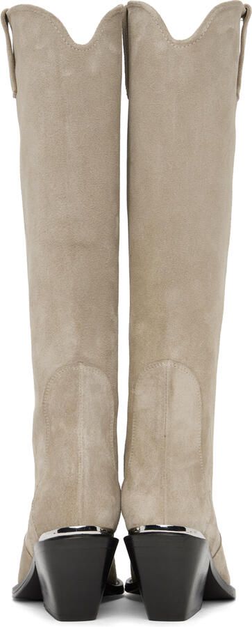 ANINE BING Tania knee-high suede boots Neutrals - Picture 5