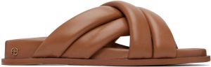 ANINE BING Brown Lizzie Slides