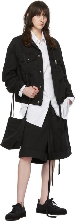 Ann Demeulemeester Black Denim Gert Sneakers - Picture 4