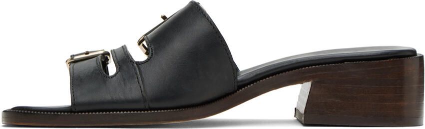 A.P.C. Black Aly À Talon Heeled Sandals - Picture 4