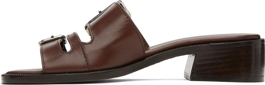 A.P.C. Brown Aly À Talon Heeled Sandals - Picture 4