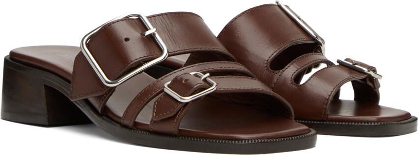 A.P.C. Brown Aly À Talon Heeled Sandals - Picture 2