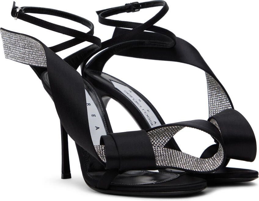 AREA Black Sergio Rossi Edition Marquise Heeled Sandals - Picture 3