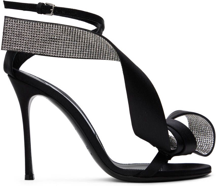 AREA Black Sergio Rossi Edition Marquise Heeled Sandals