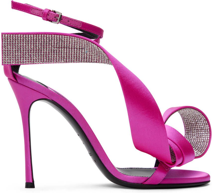 AREA Pink Sergio Rossi Edition Marquise Heeled Sandals