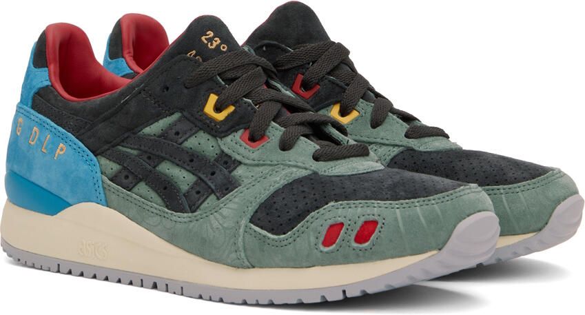 Asics Black & Green Gel-Lyte III OG Sneakers - Picture 2