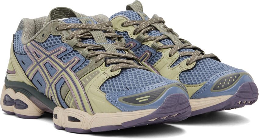 Asics Blue & Green UB3-S Gel-Nimbus 9 Sneakers - Picture 2