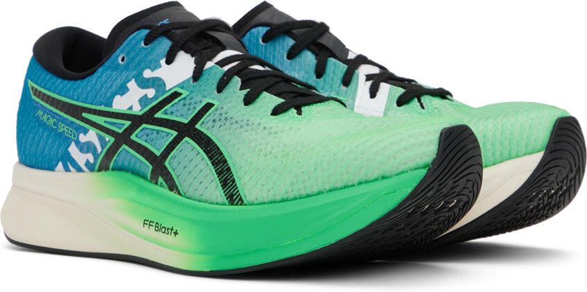 Asics Green & Blue MAGIC SPEED 2 EKIDEN Sneakers - Picture 2