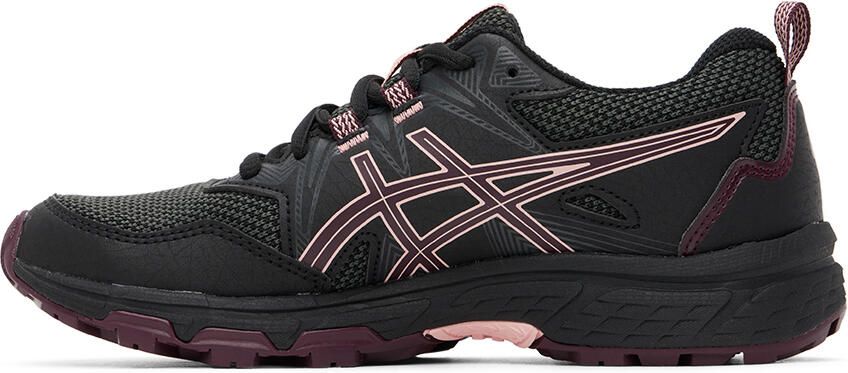 Asics Kids Black & Pink Gel-Venture 8 Big Kids Sneakers - Picture 3