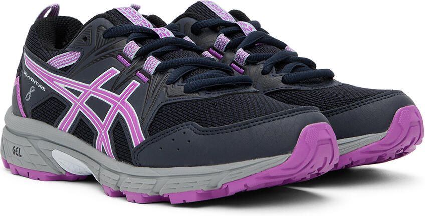 Asics Kids Navy & Purple Gel-Venture™ Big Kids Sneakers - Picture 2