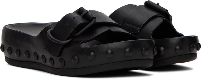 At.Kollektive Black Natacha Ramsay Levi Edition Studded One Sandals - Picture 2