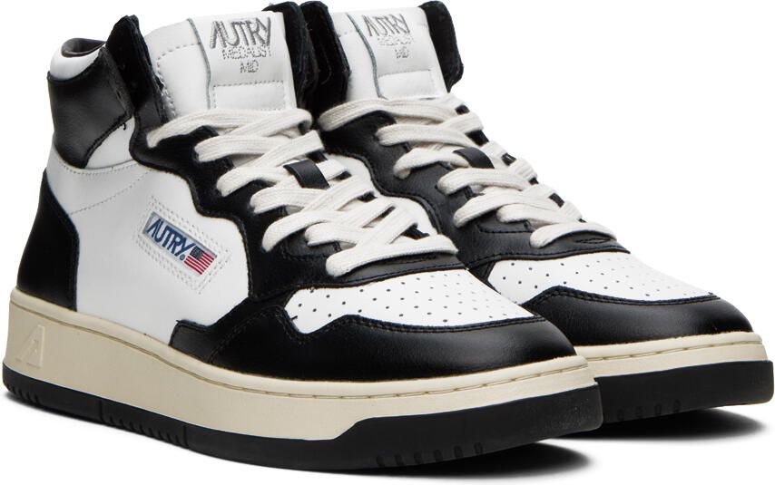 AUTRY Black & White Medalist Mid Sneakers - Picture 2
