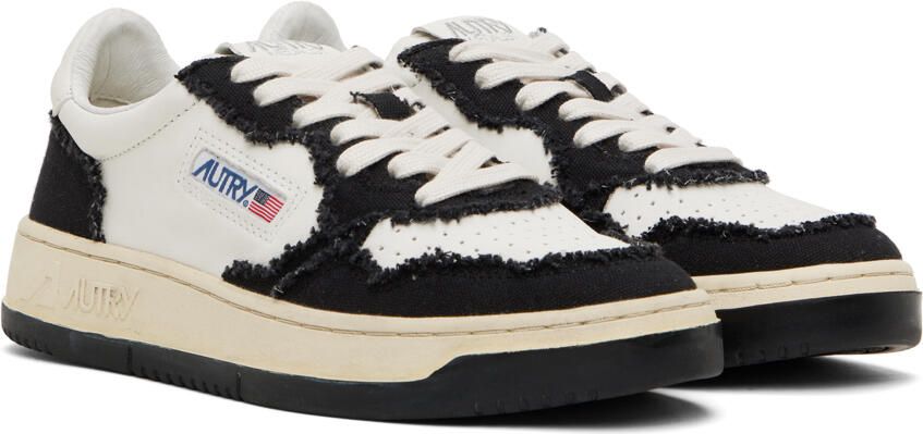 AUTRY White & Black Medalist Low Sneakers - Picture 2