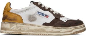 AUTRY White & Brown Super Vintage Sneakers