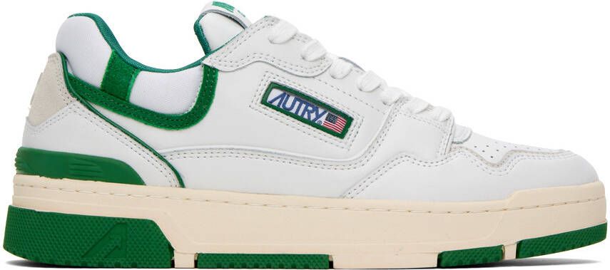 AUTRY White & Green CLC Sneakers