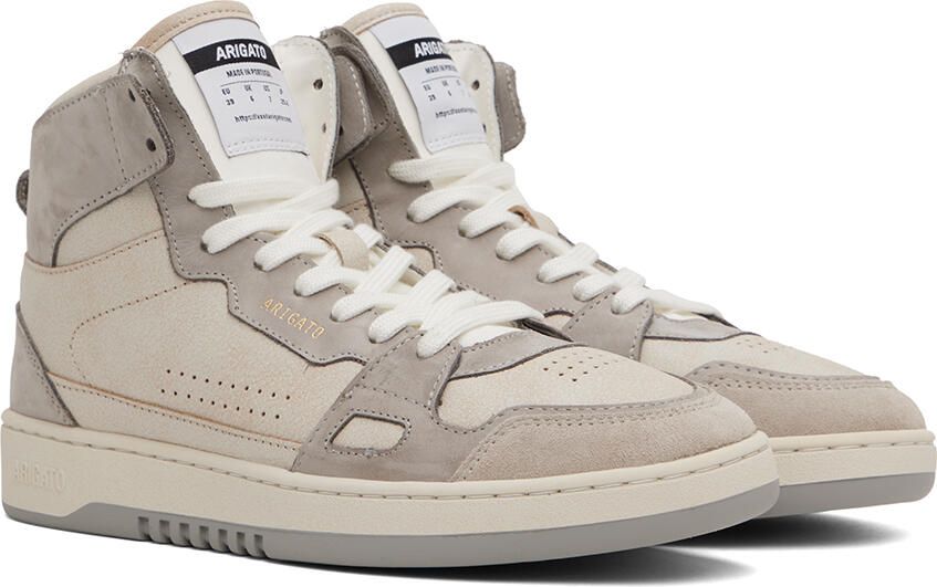 Axel Arigato Beige & Gray Dice Hi Sneakers - Picture 2