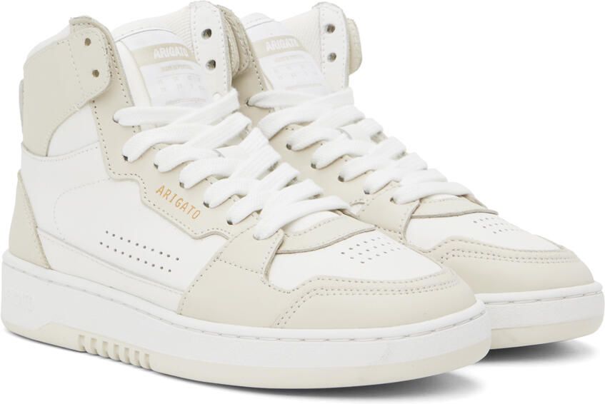Axel Arigato Off-White & Beige Dice Hi Sneakers - Picture 2